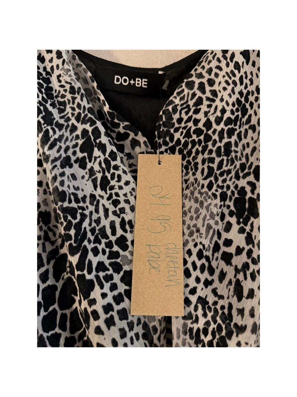 Do+Be Black & White Cheetah Print Bodysuit - Spandex Waist - Size Medium - NWT - Picture 6 of 8